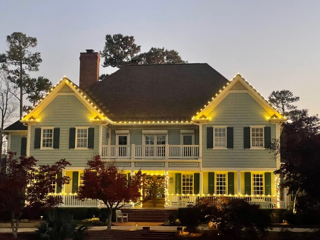 christmas light install in porters neck nc
