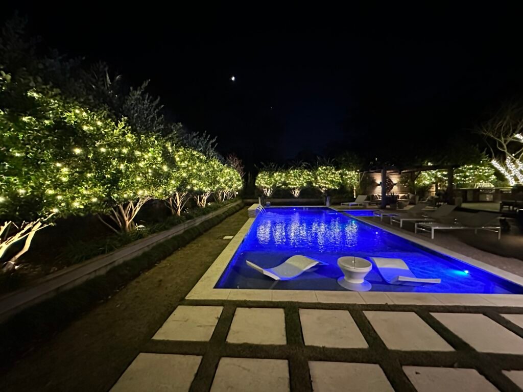 christmas lights around pool deck wilmington