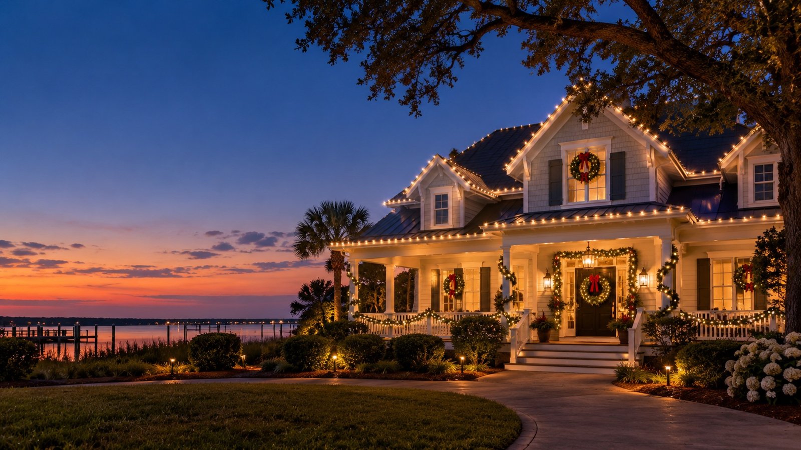 christmas lighting wilmington and wrightsville beach nc